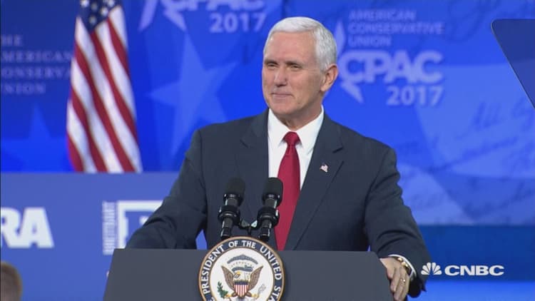 Mike Pence takes the stage at CPAC