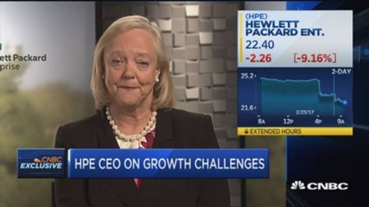 HPE's Whitman: Our business will grow in 2017