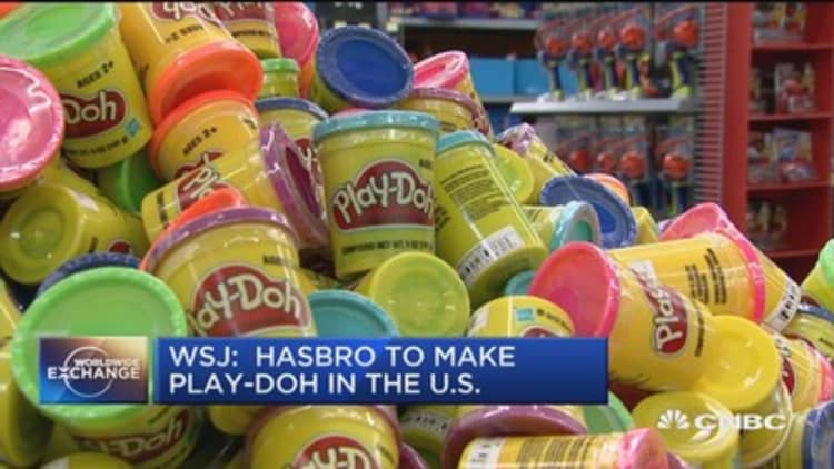 Hasbro to make Play-Doh in USA again: WSJ 