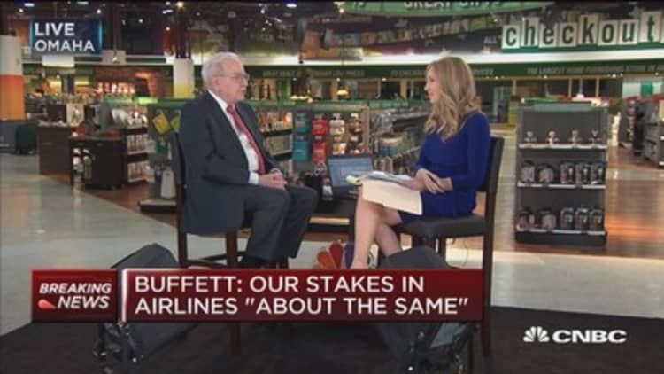 Warren Buffett: I like airlines because they just 'got a bad century out of the way'