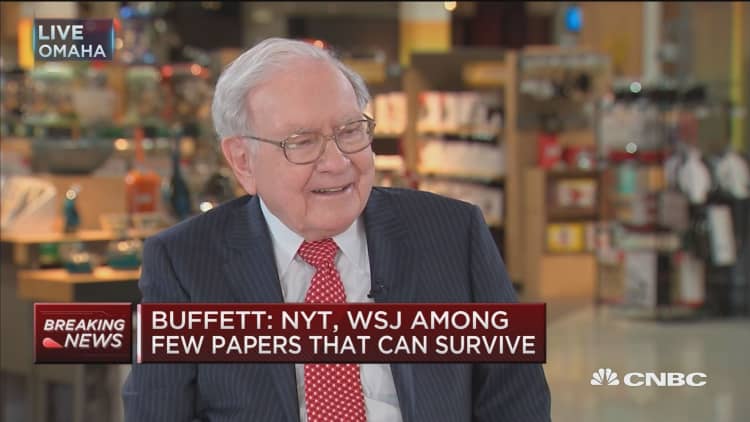 Buffett: These two newspapers will likely survive...