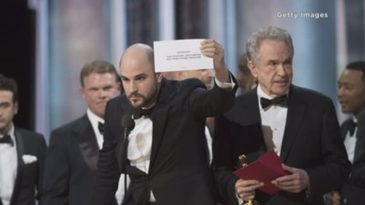  Big drama on stage at the Oscars