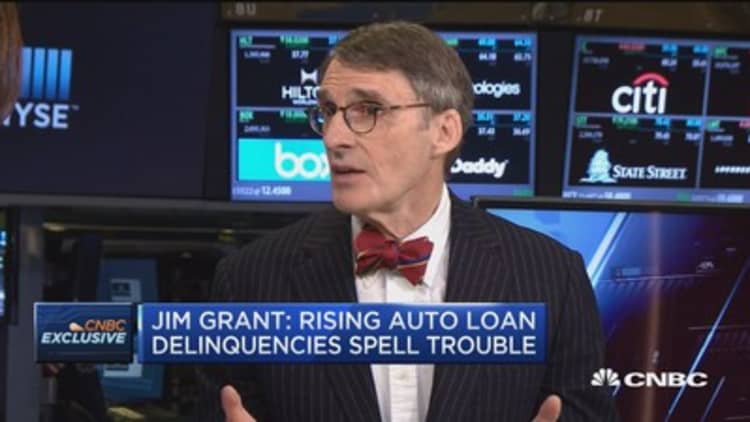 Grant: Rising auto loan delinquencies spell trouble