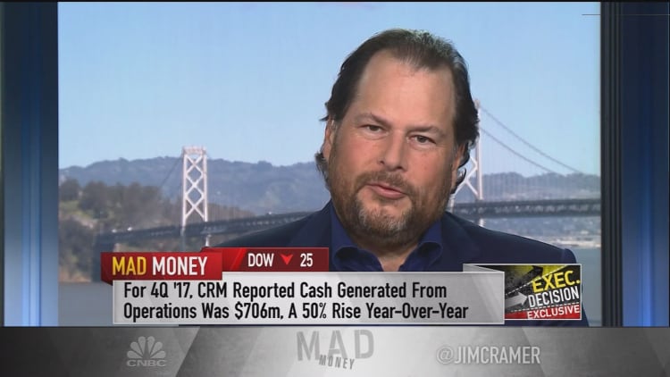 Benioff says conservative guidance tied to foreign exchange
