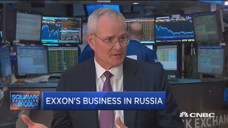 Exxon CEO: Sanctions have us at a standstill in Russia