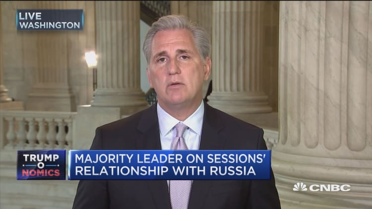 Rep. McCarthy: AG Sessions should clarify what transpired
