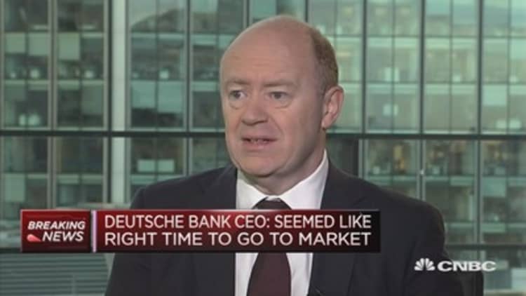 Pricing looks about right: Deutsche Bank CEO 
