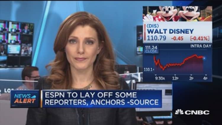 ESPN to lay off some reporters, anchors -Source