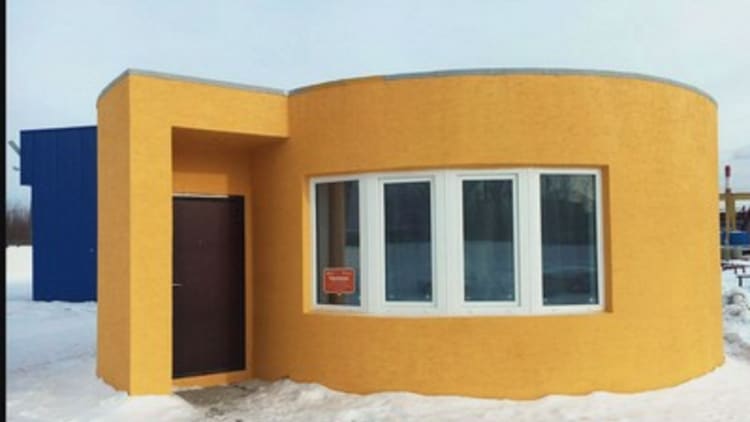 This house was built with a 3-D printer