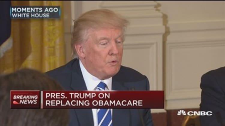 Trump: Can't get to tax cuts until after health care