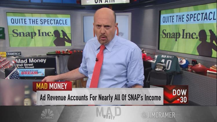 Cramer: 2 scenarios that turn Snap into a buy