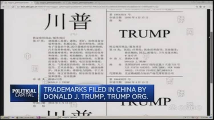 From spas to hotels, Trump gets trademarked in China