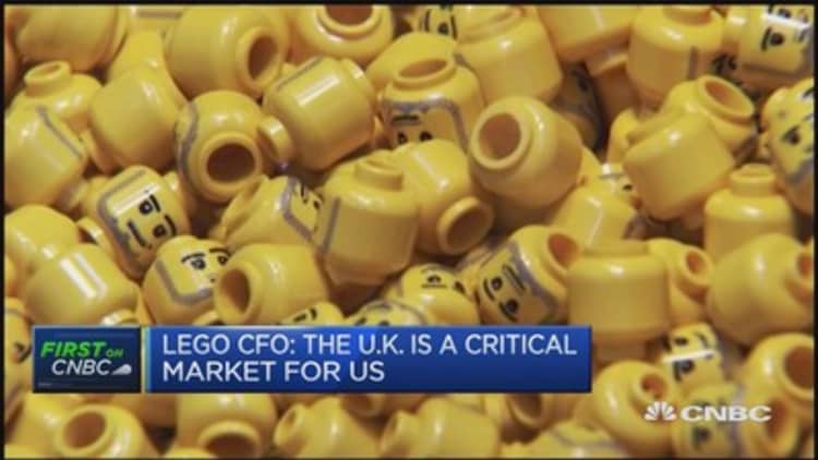 Established London hub due to multinational talent: Lego CFO