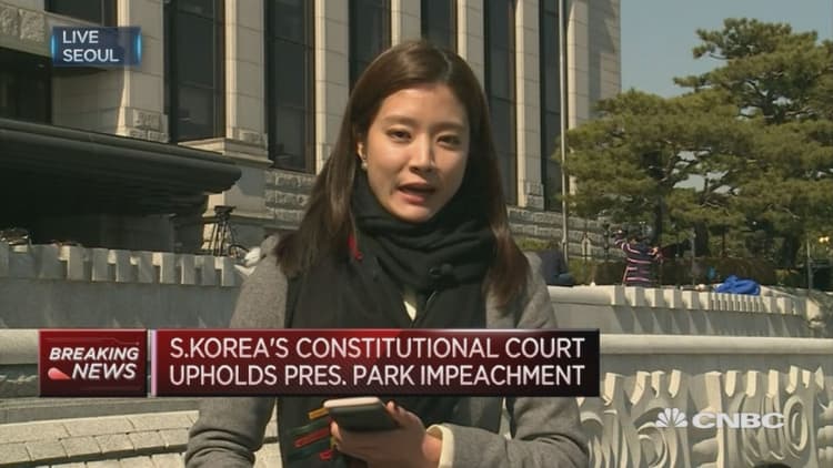 South Korea's President ousted from office