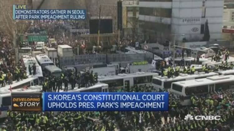 Pro-Park supporters rally after impeachment ruling