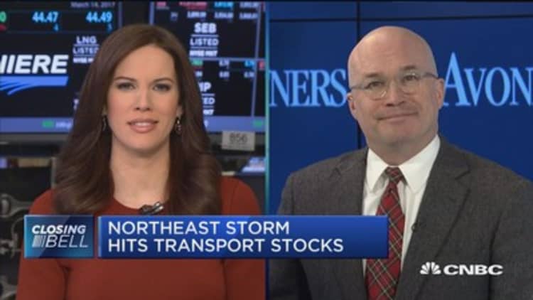 Northeast storm hits transport stocks