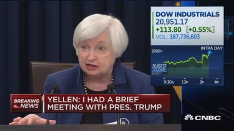 Yellen: I've met with Mnuchin several times