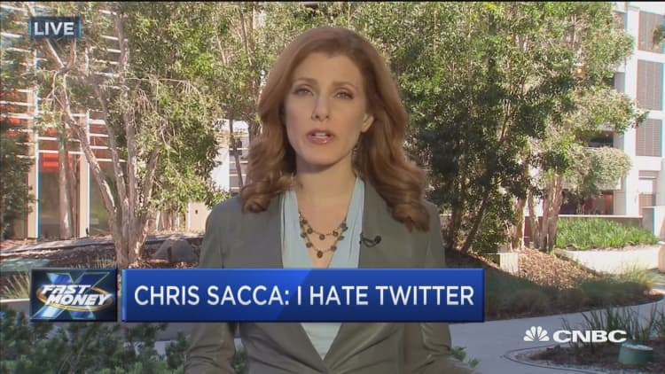 Early Twitter investor Chris Sacca says he 'hates' the stock
