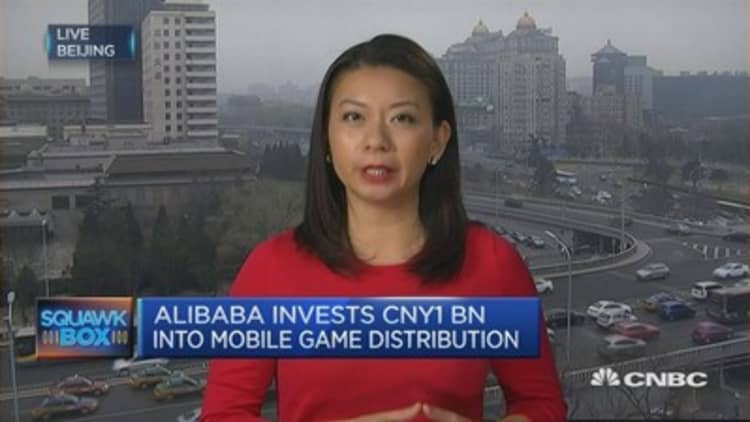 Alibaba diversifies into mobile games