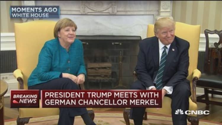 President Trump meets with German Chancellor Merkel