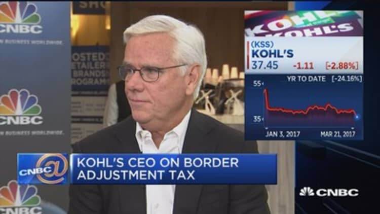 Kohl's CEO: Border tax bad for consumers