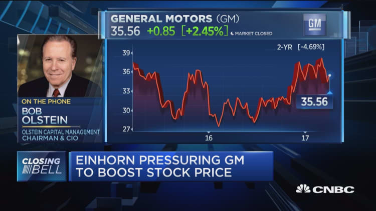 Pro: GM heading north, no need for financial engineering