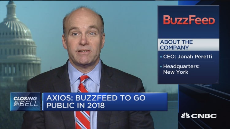Axios: BuzzFeed to go public in 2018