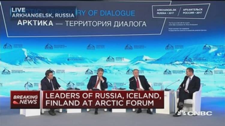 Russia, Iceland & Finland leaders discuss Russian Arctic claims