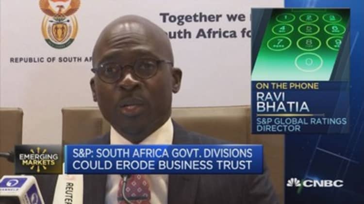S&P: South Africa government divisions could erode business trust
