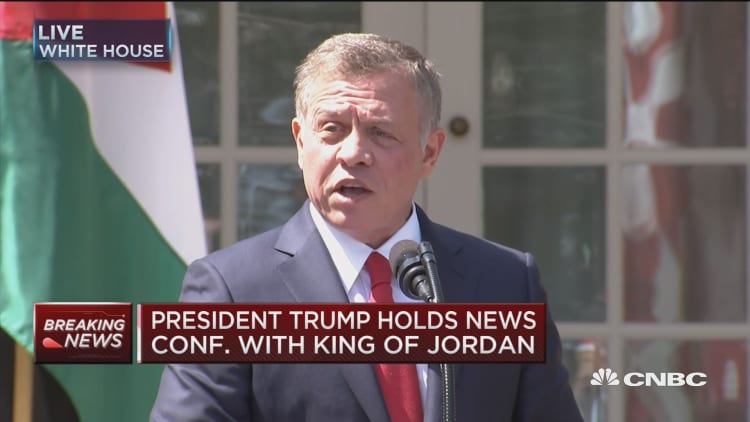 King Abdullah II to Trump: Your message is a message of hope