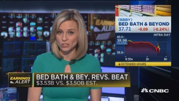Bed Bath & Beyond beats on top & bottom lines