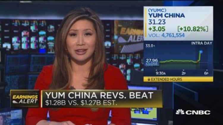 Yum China beats on top & bottom lines