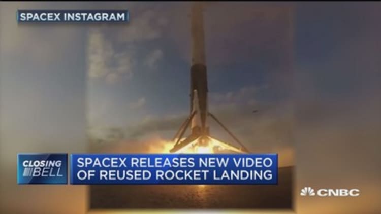 SpaceX releases new video of reused rocket landing