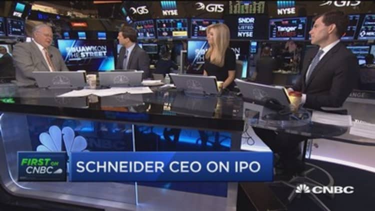 Schneider CEO on IPO