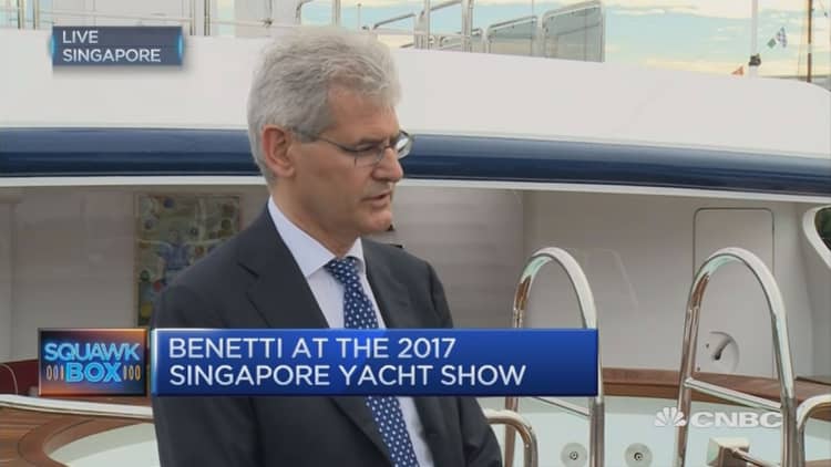 Introducing the 'Ambrosia III' at the Singapore Yacht Show 