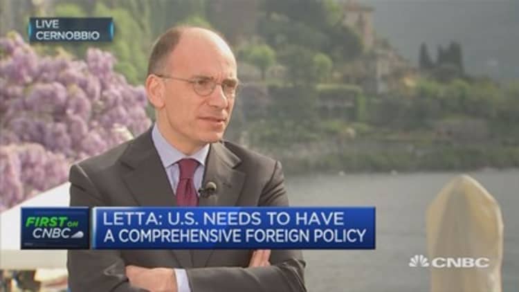 US needs to have a comprehensive foreign policy: Letta