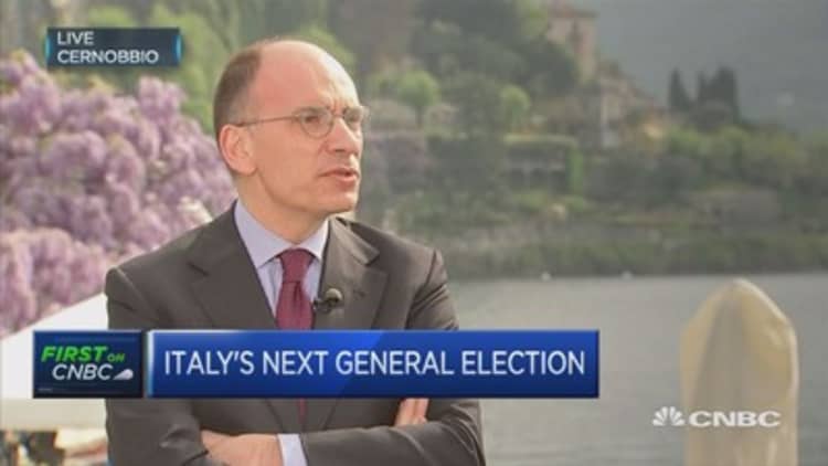 Big mistake to have early Italy elections without reforms: Letta