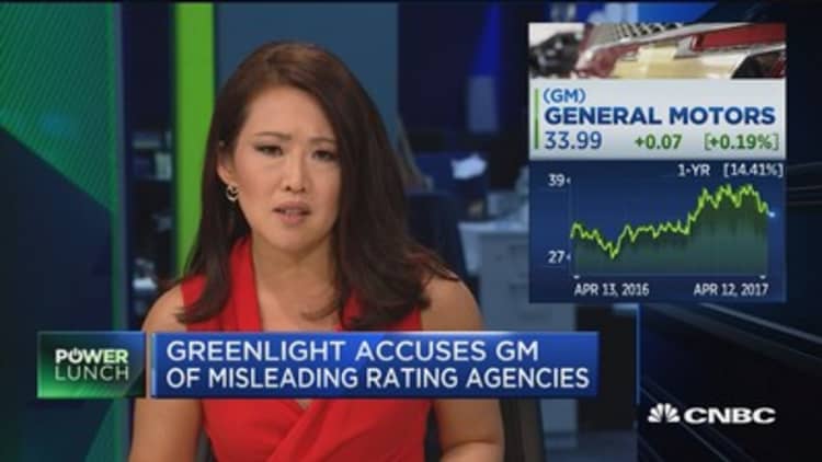 Greenlight accuses GM of misleading rating agencies