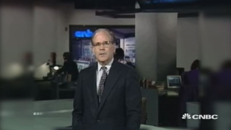 This is CNBC's first-ever broadcast from April 17, 1989