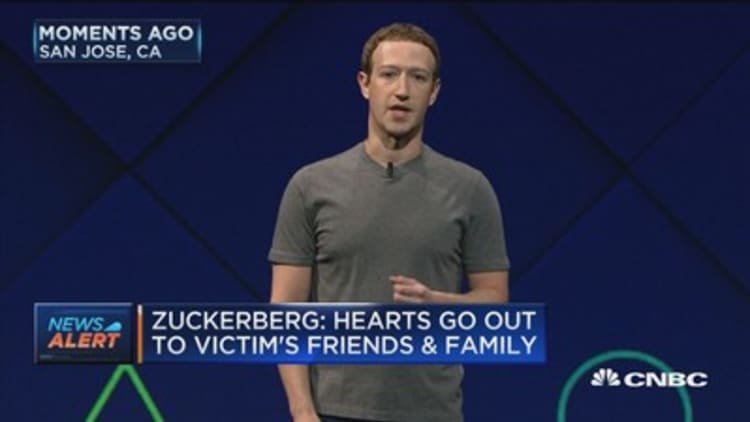 Facebook CEO: Hearts go out to victim's friends and family