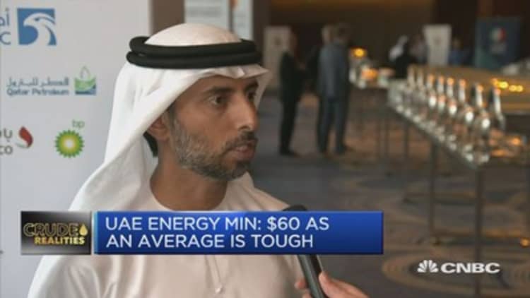 $60 oil price as an average is tough: UAE energy minister