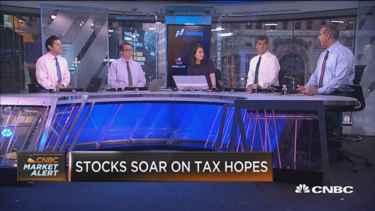 Tax talk sparks stocks