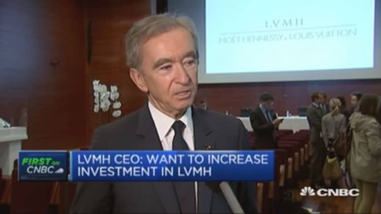 LVMH CEO: Want to increase investment in the firm