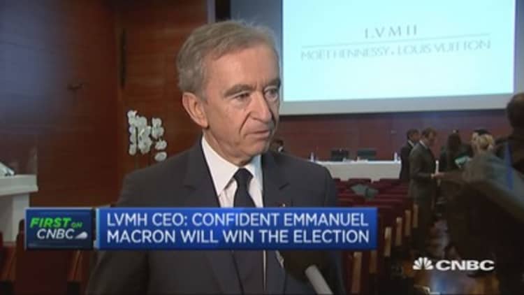 LVMH CEO: Confident Macron will win the election