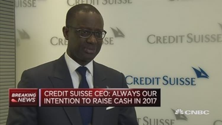 Always our intention to raise cash in 2017: Credit Suisse CEO