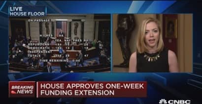 House approves one-week funding extension