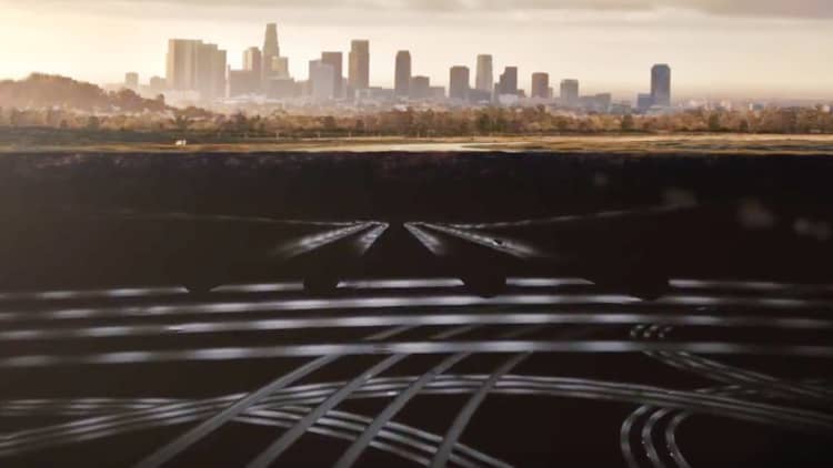 Musk unveils plans for a massive underground freeway system