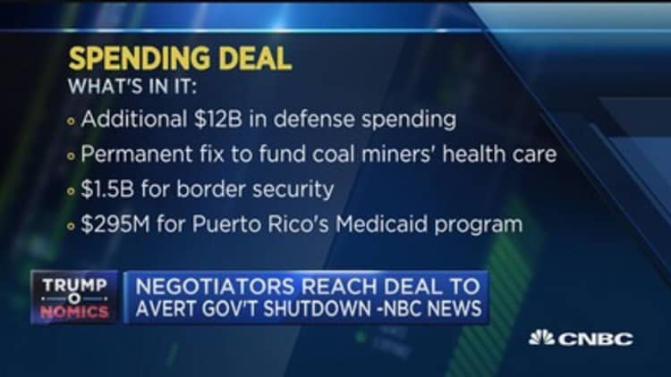 Negotiators reach deal to avert shutdown