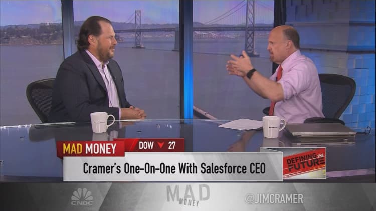 Salesforce CEO Marc Benioff dishes on his $400 billion job creation goal