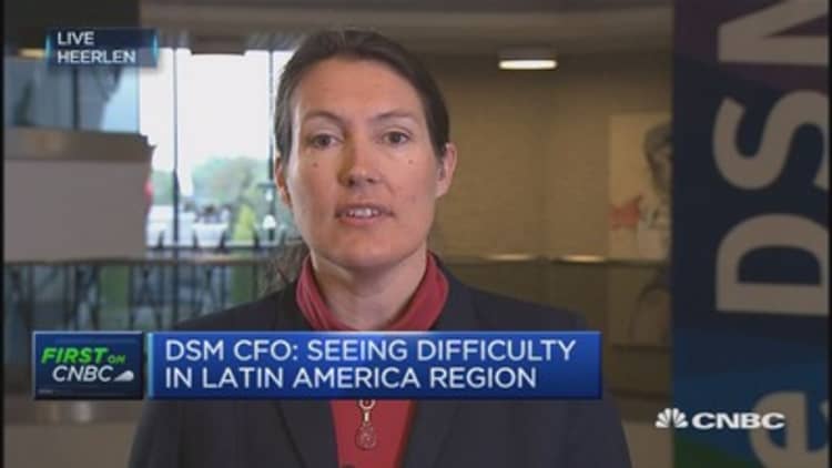 DSM CFO: Concerned about foreign exchange, but so far so good  